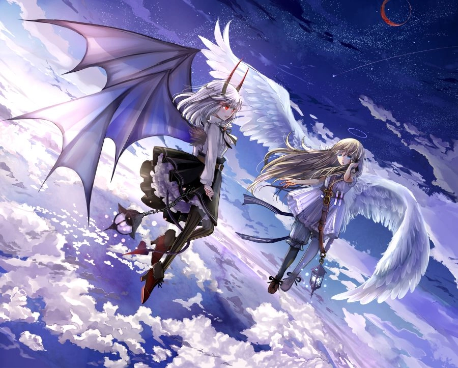 Sự đối lập trong thiên thần và ác quỷ anime gây mê