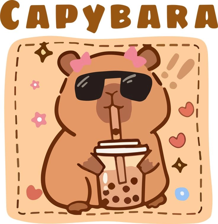 nền máy tính hình ảnh capybara cute siêu xịn cho fan