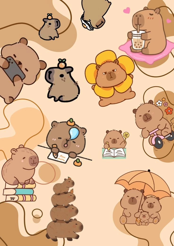 các hình ảnh capybara cute ai nhìn cũng phải thả tim