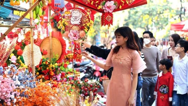 Không khí nhộn nhịp từ hình chợ tết