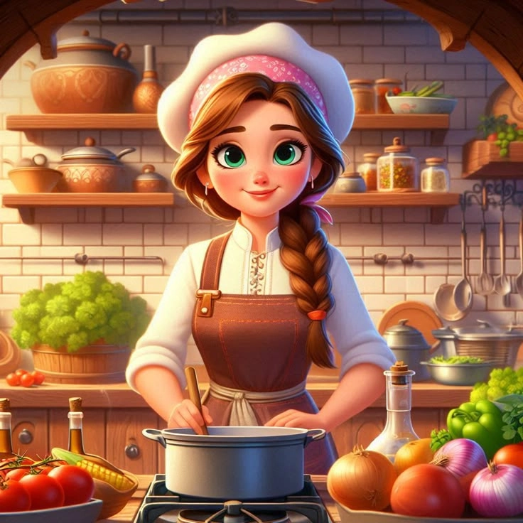 Ngập tràn niềm vui với hình ảnh chibi đầu bếp