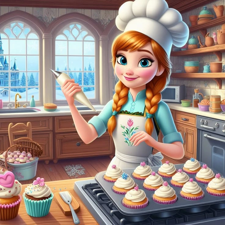 Cưng xỉu với ảnh chibi đầu bếp nữ