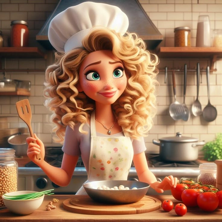 Sắc nét và tinh tế với hình đầu bếp nữ