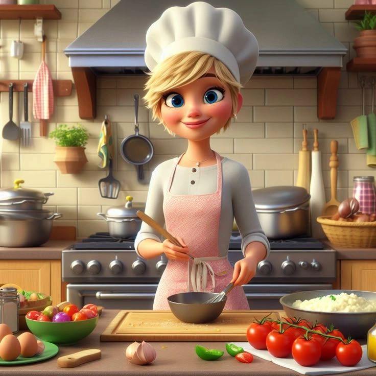 Chọn lọc hình đầu bếp cute dễ thương