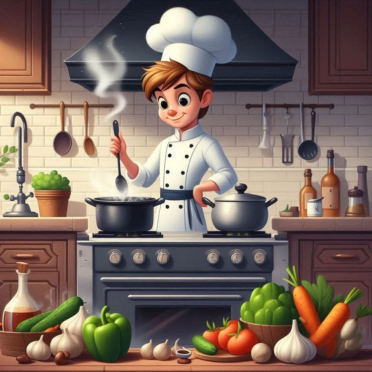 Chuyên nghiệp trong từng khung hình hình ảnh đầu bếp nấu ăn