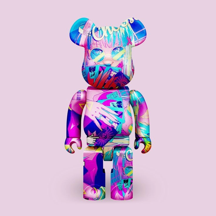 hình gấu bearbrick ghép ảnh sáng tạo gây ấn tượng sâu sắc