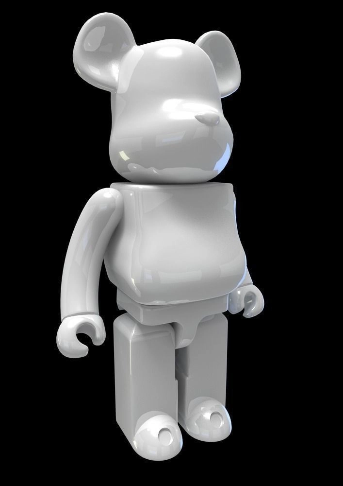 hình gấu bearbrick trắng tinh tế không kém phần bắt mắt