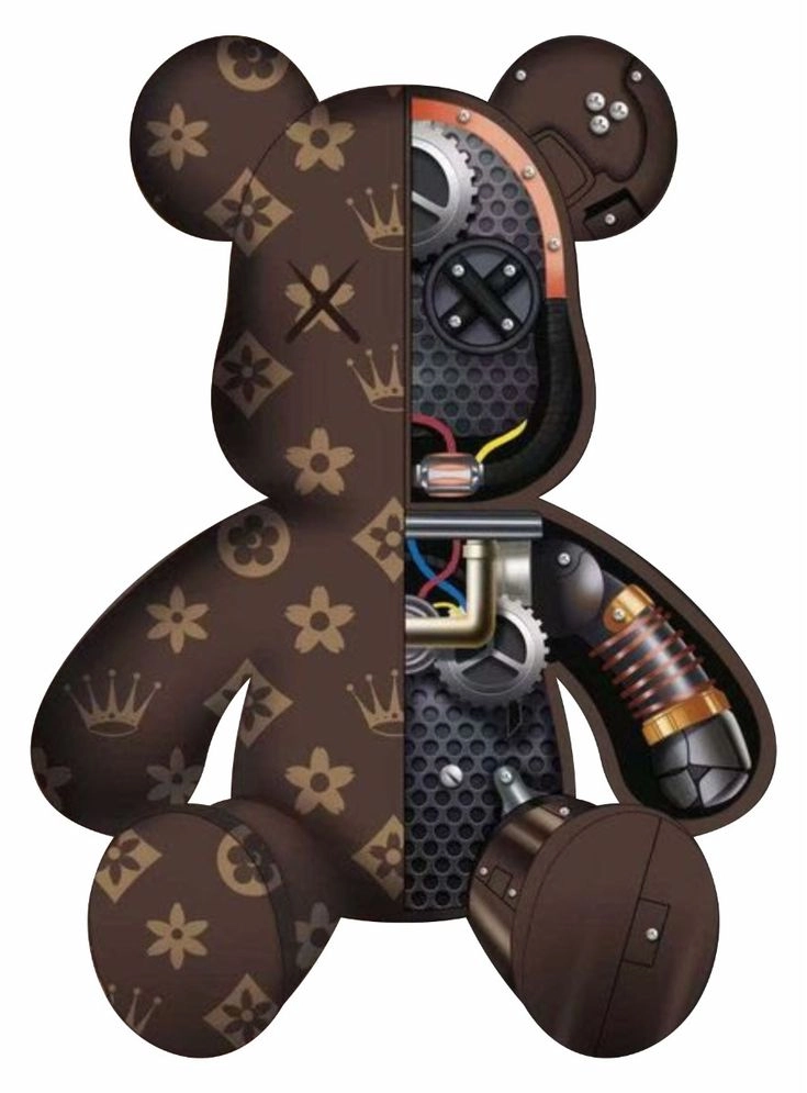 hình ảnh con gấu bearbrick cực kỳ dễ thương và ngầu