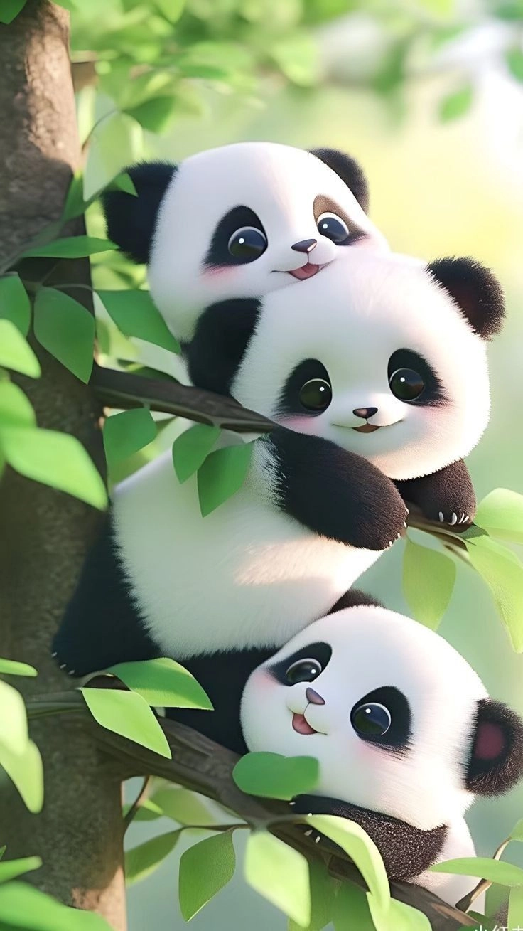 Không thể bỏ qua hình ảnh gấu trúc cute đáng yêu