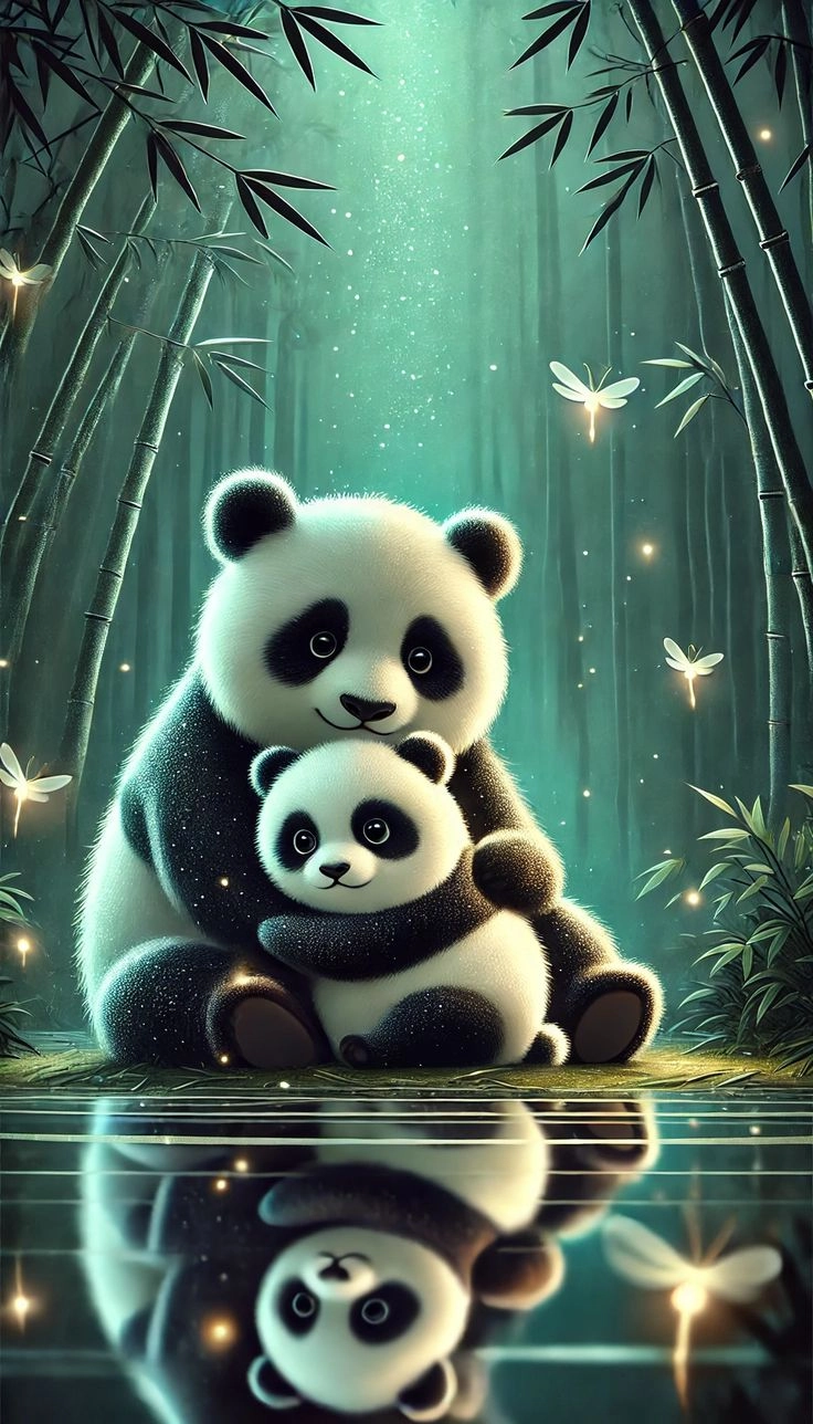 Lưu lại hình ảnh con gấu trúc siêu dễ thương