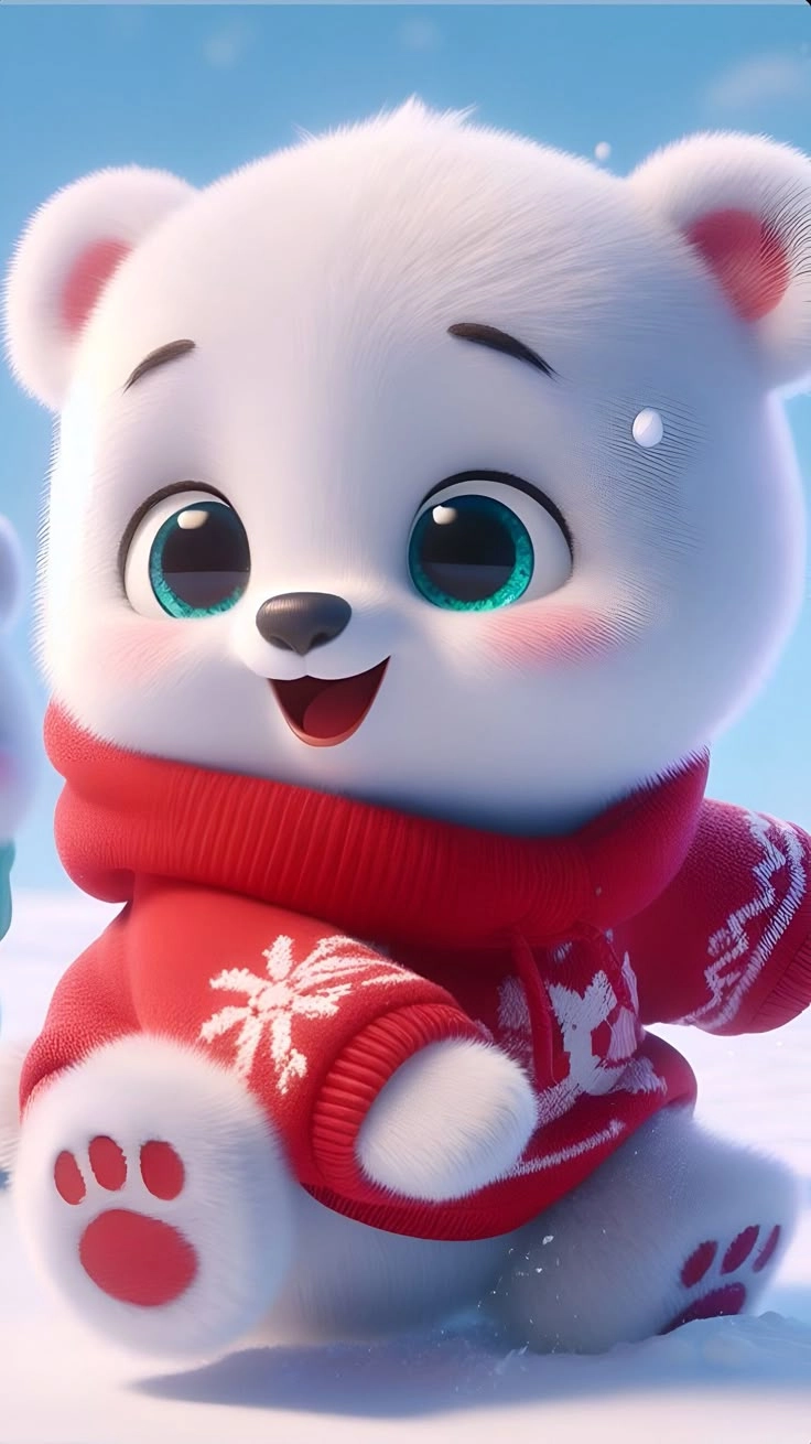 Sở hữu ngay ảnh gấu trắng cute khiến ai cũng thích