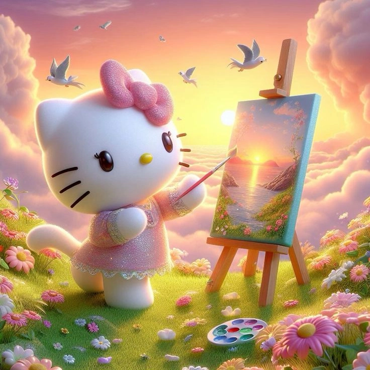 Chọn ngay ảnh hello kitty làm hình nền xinh lung linh