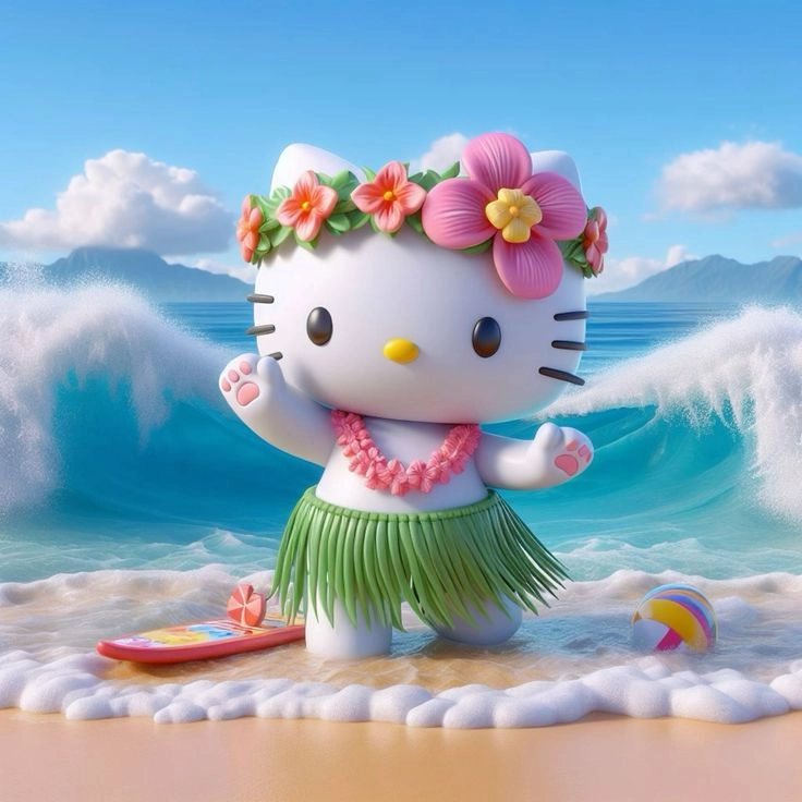 Ngập tràn màu sắc với ảnh hello kitty màu hồng nổi bật