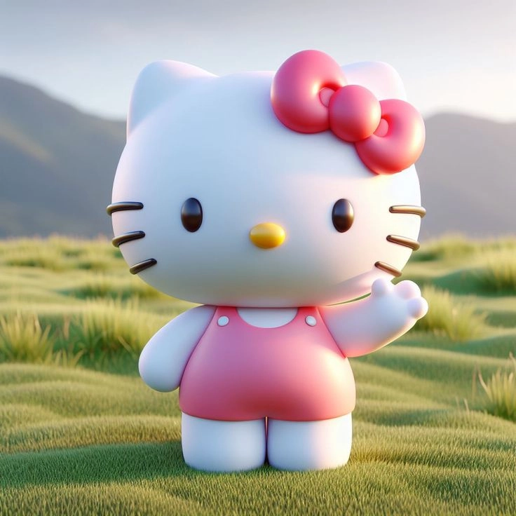 Trang trí trang cá nhân bằng ảnh bìa hello kitty dễ thương