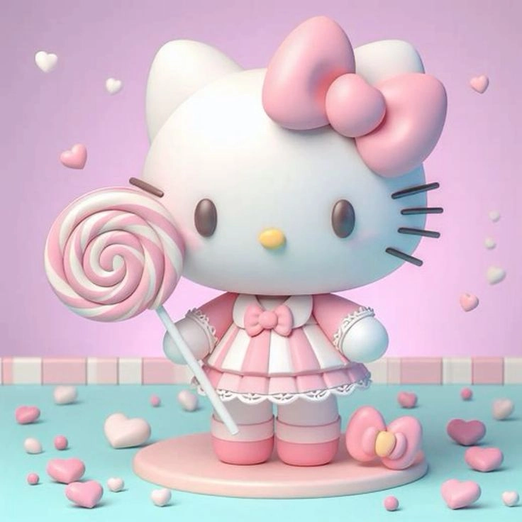 Cực dễ thương với bộ ảnh hello kitty chibi ngọt ngào