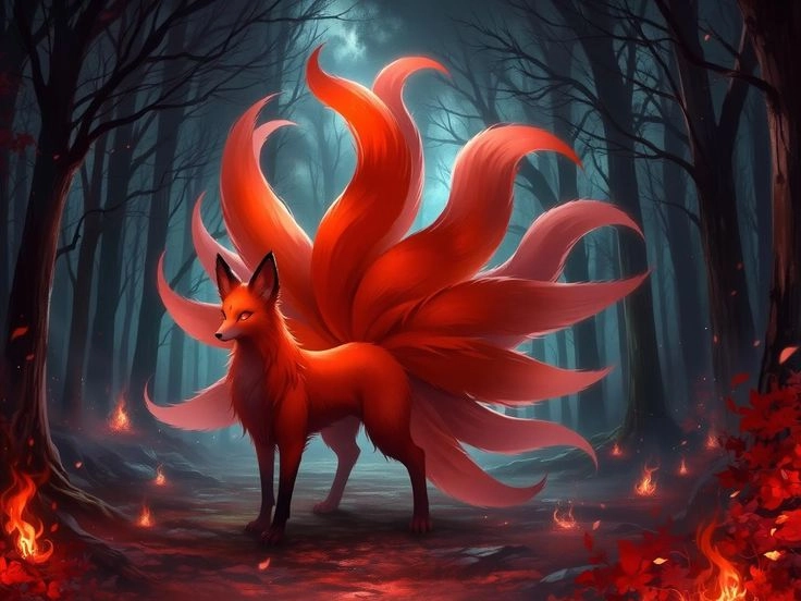 Bí ẩn dịu dàng qua hình ảnh hồ ly 9 đuôi