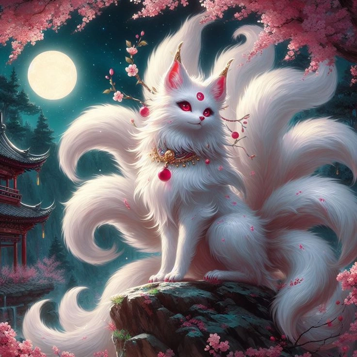 Hình cửu vĩ hồ mang vẻ đẹp huyền bí cuốn hút