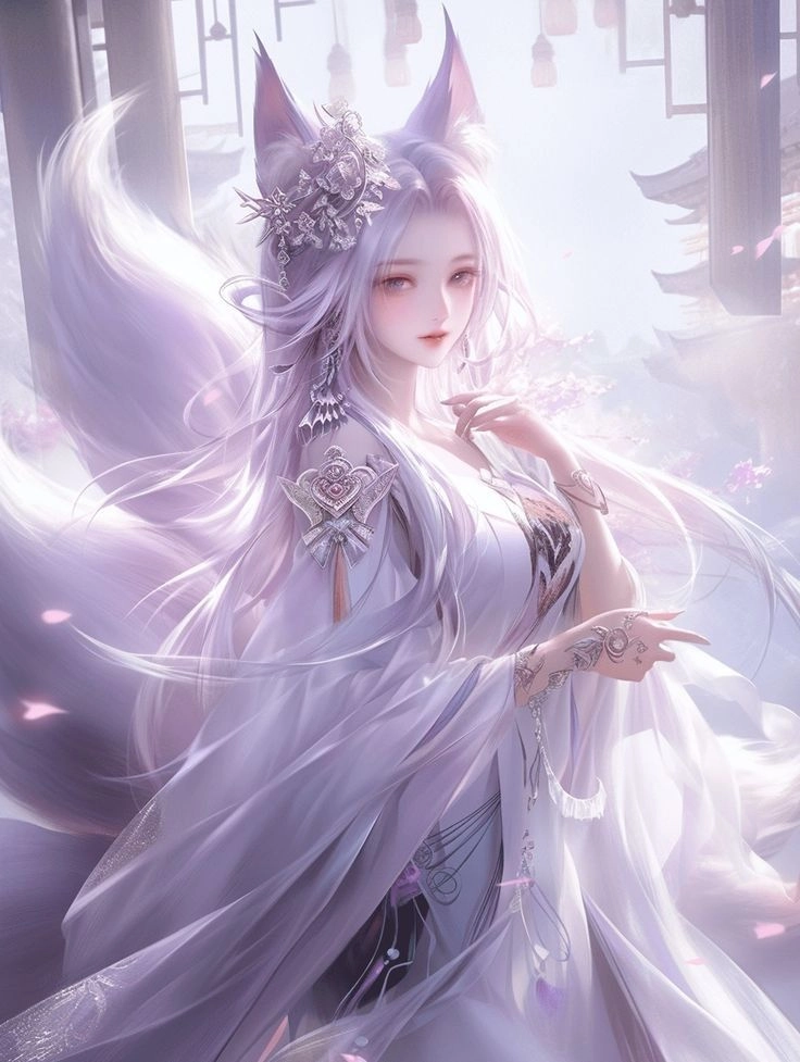 Đậm chất anime qua hình ảnh hồ ly 9 đuôi anime nữ