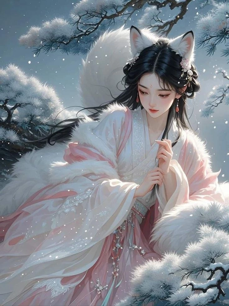 Màu sắc hài hòa của ảnh hồ ly 9 đuôi đẹp