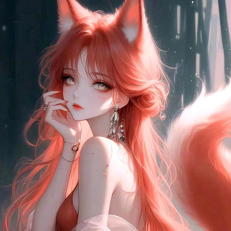 Đơn giản mà dễ thương với hình ảnh hồ ly 9 đuôi cute dễ vẽ