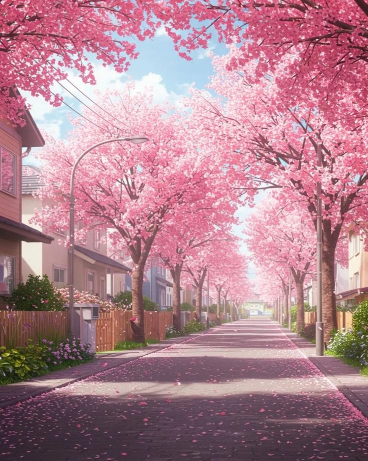 Lặng lẽ rơi nhẹ ảnh hoa anh đào rơi