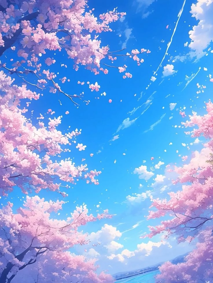Tâm trạng lặng lẽ ảnh anime hoa anh đào buồn