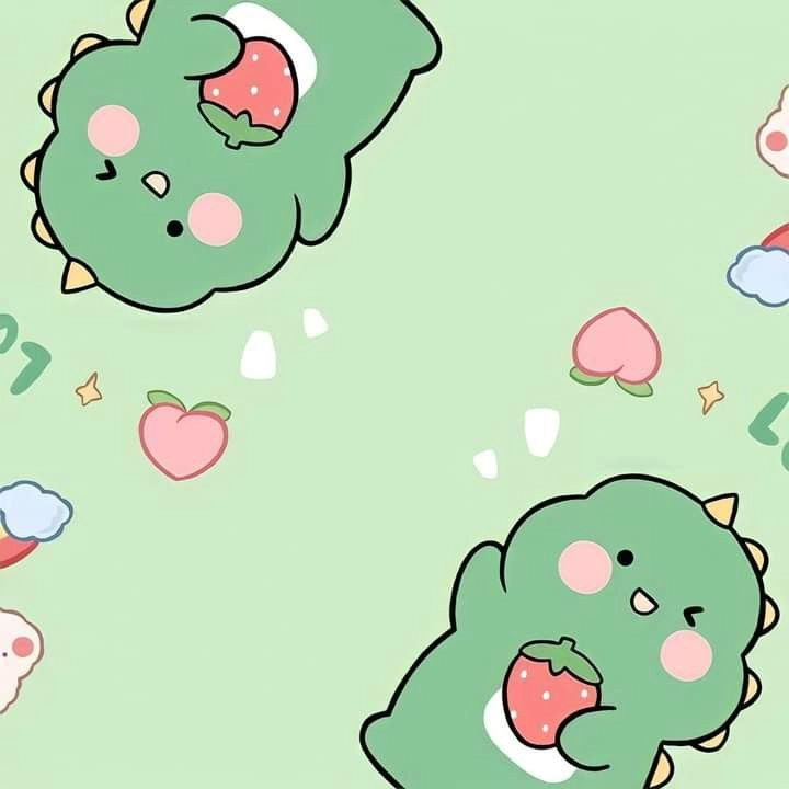 Cực dễ thương với hình ảnh khủng long chibi cute
