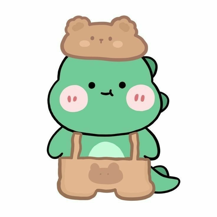 Màu sắc ngọt ngào từ hình ảnh khủng long xanh cute