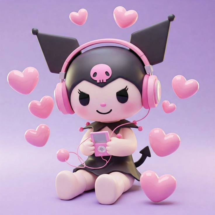 Không thể rời mắt trước hình nền kuromi siêu cute