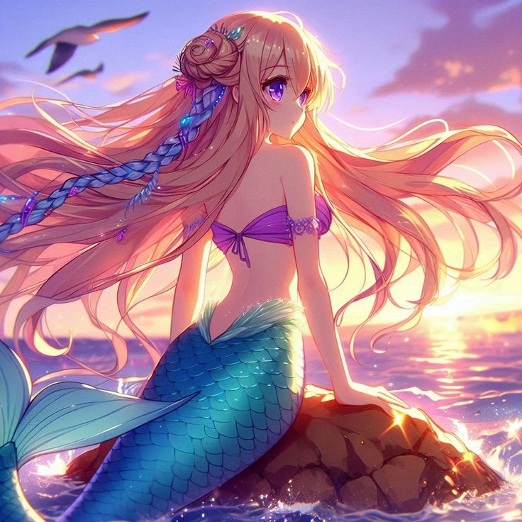 Vui nhộn cùng hình ảnh nàng tiên cá hoạt hình