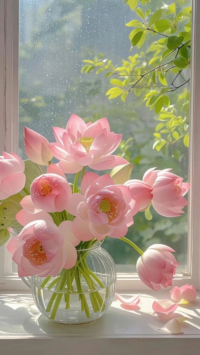 Nét nữ tính tỏa sáng từ hình nền màu hồng cute lung linh