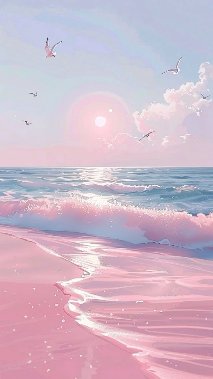 Không gian thêm yêu với ảnh nền hồng cute