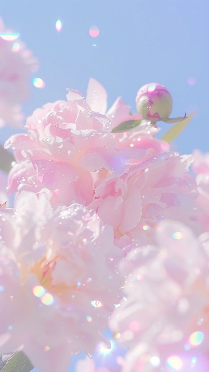 Không gian mềm mại với ảnh hình nền cute màu hồng