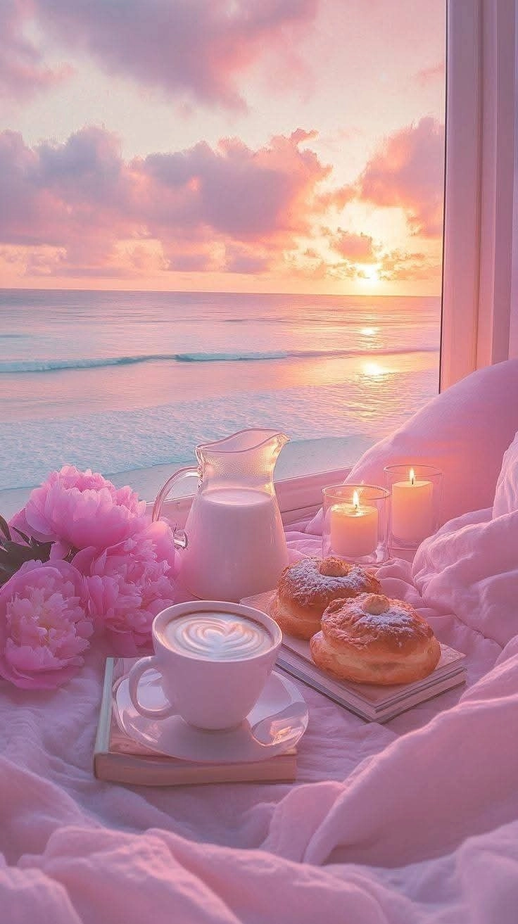 Màn hình đáng yêu với ảnh nền điện thoại cute màu hồng