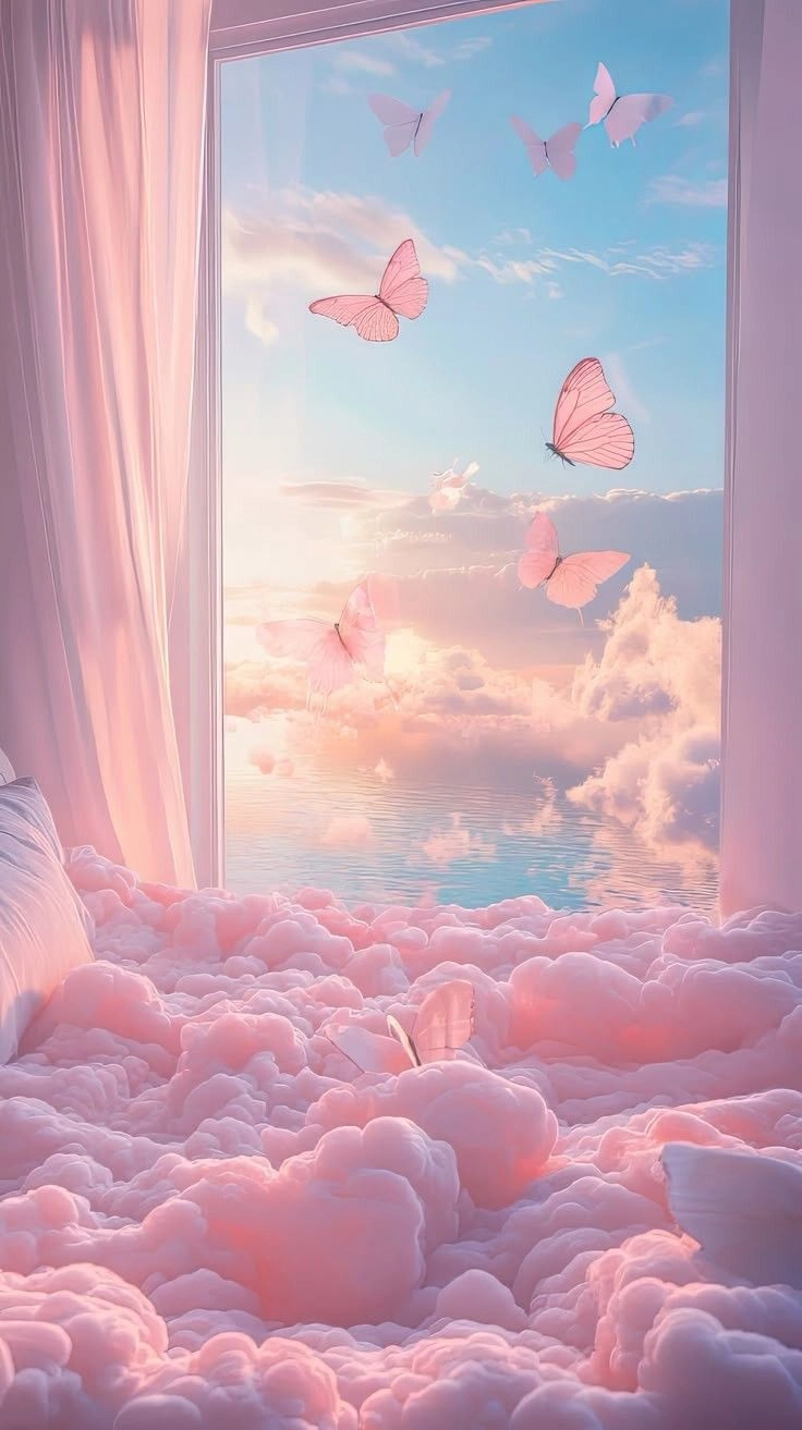 Tông màu dịu nhẹ của ảnh nền màu hồng pastel