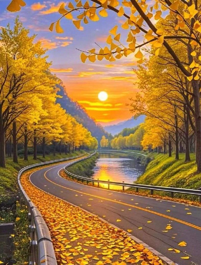 Bắt đầu ngày mới với hình ảnh con đường phía trước đầy hi vọng