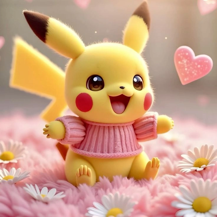 ảnh pikachu cute 3d vừa dễ thương vừa sống động