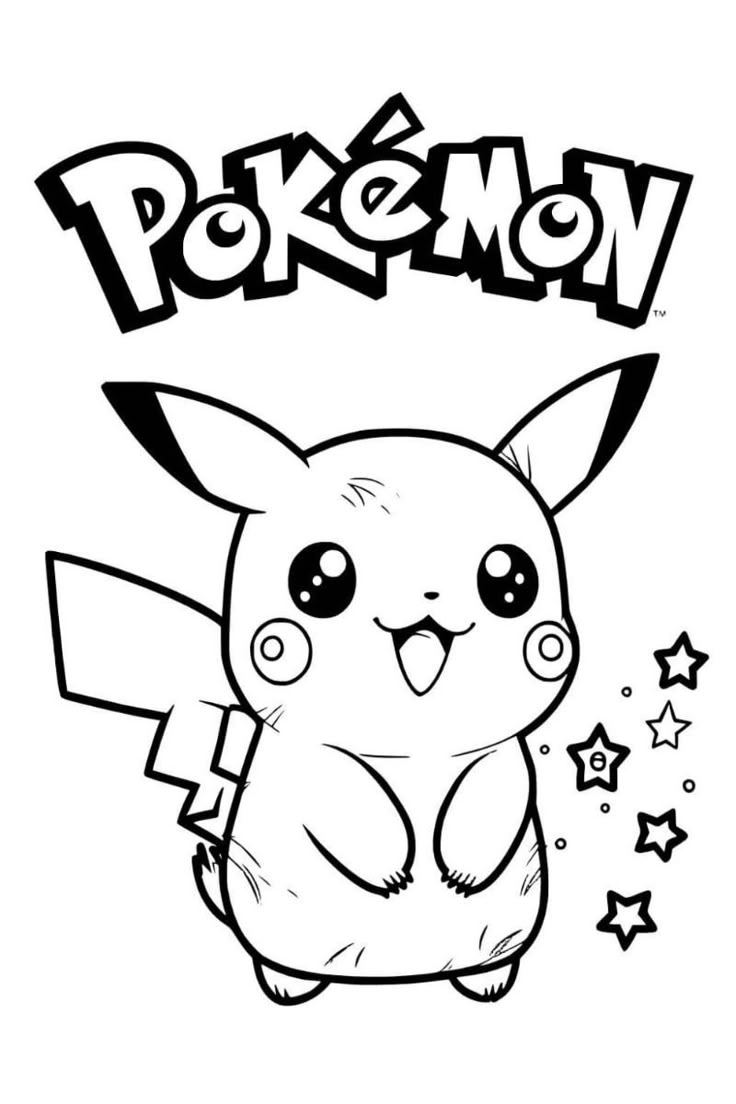 ảnh pikachu tô màu cho bé sáng tạo mỗi ngày