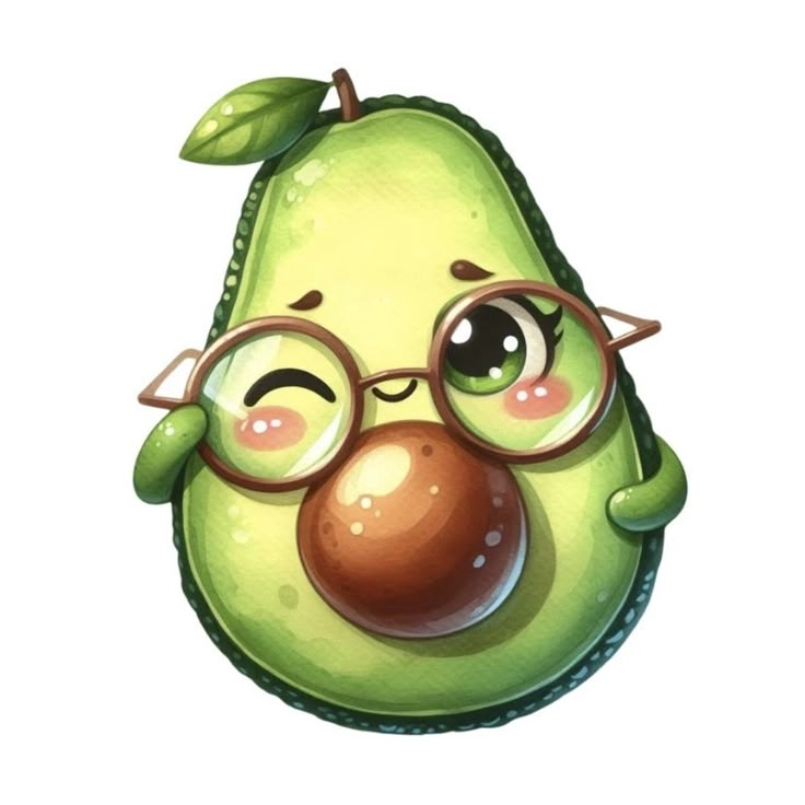 Đưa vào không gian hình trái bơ cute