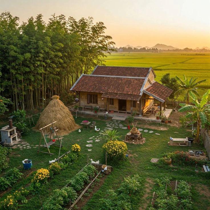 Hình ảnh quê hương tuổi thơ chở đầy kỷ niệm không thể quên
