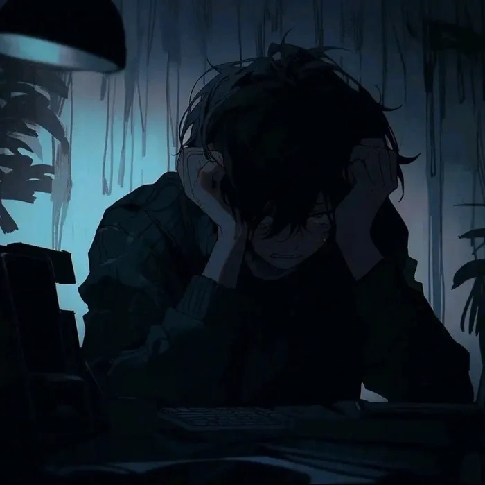 ảnh sadboiz đen thể hiện nỗi buồn sâu thẳm