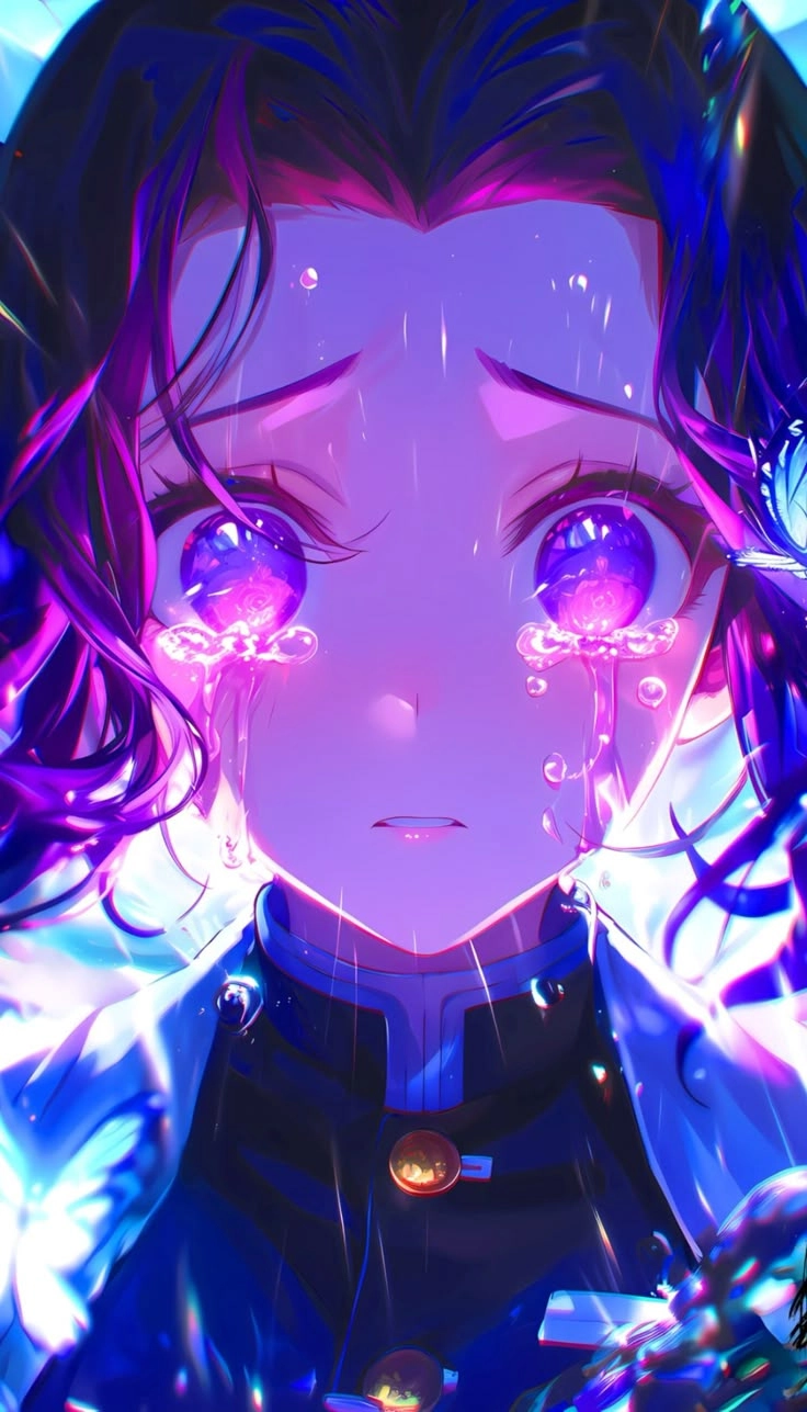 Nỗi buồn hiện rõ qua hình shinobu khóc