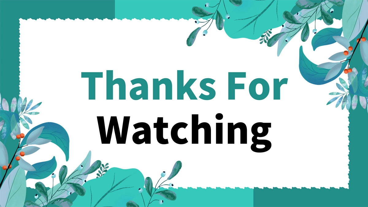 Lời cảm ơn sinh động qua hình ảnh thank you for watching