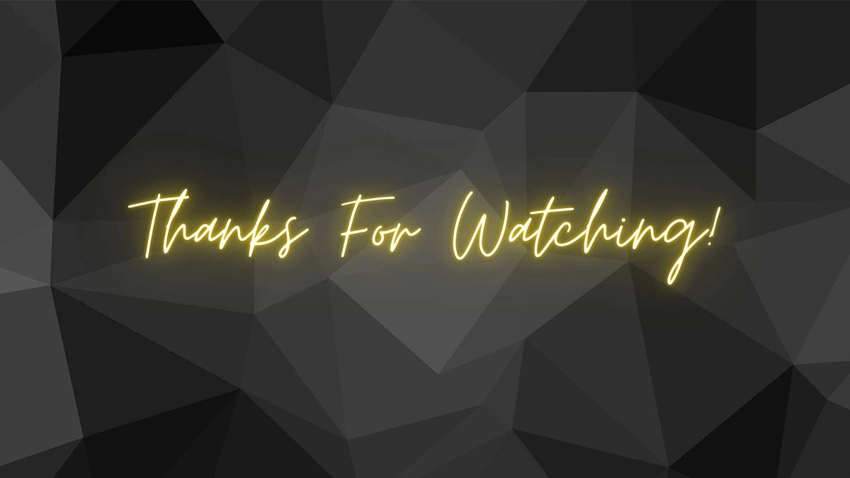 Kết bài dễ thương với thank you for watching cute
