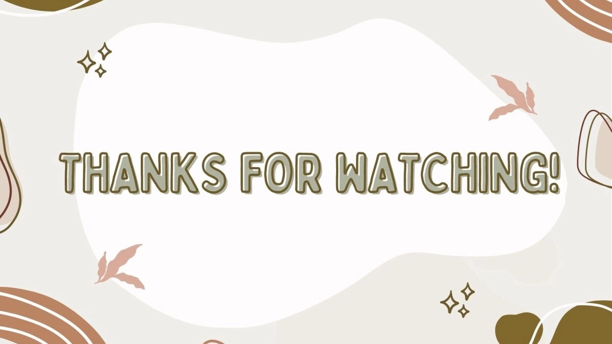 Đẹp mắt cuối bài cùng thank you for watching ppt