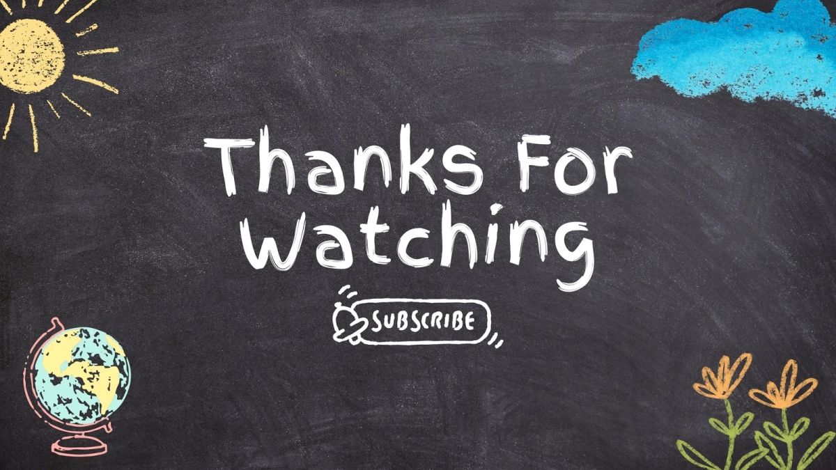 Chữ kết nhẹ nhàng với chữ thank you for watching