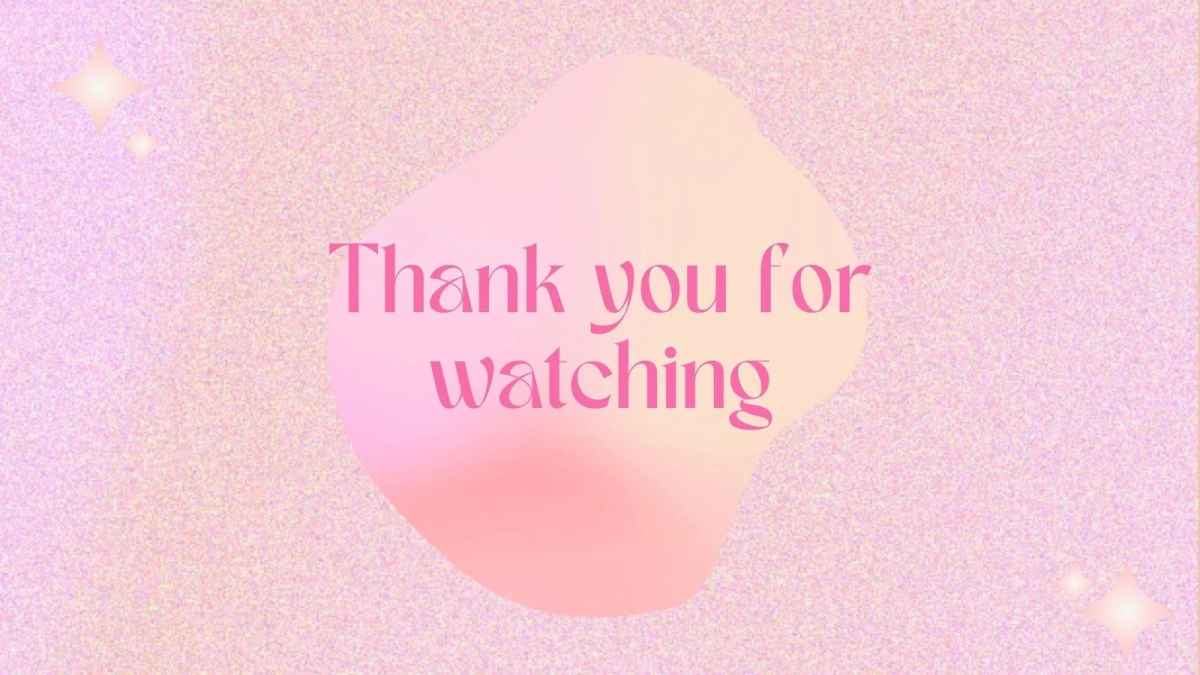 Chốt slide thú vị bằng thank you for watching ảnh động