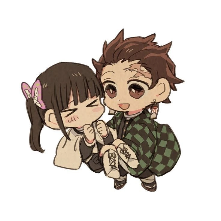ảnh kanao và tanjiro đáng yêu đậm chất anime lãng mạn