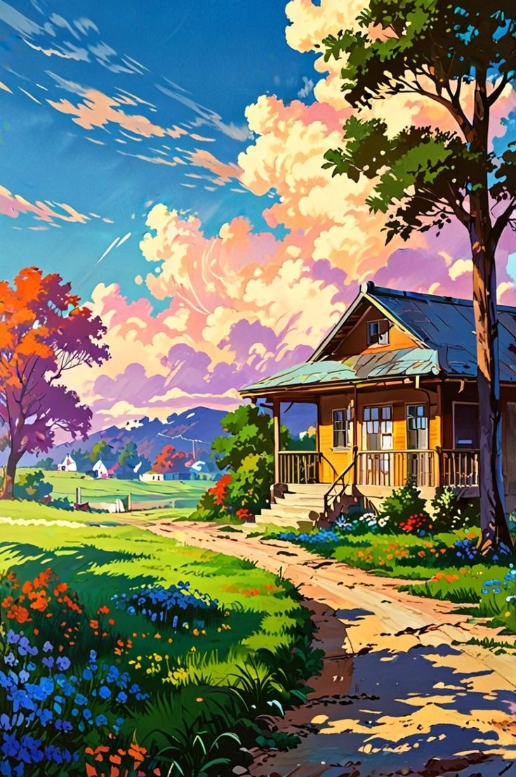 ảnh anime nữ thiên nhiên dịu dàng mang nét nhẹ nhàng