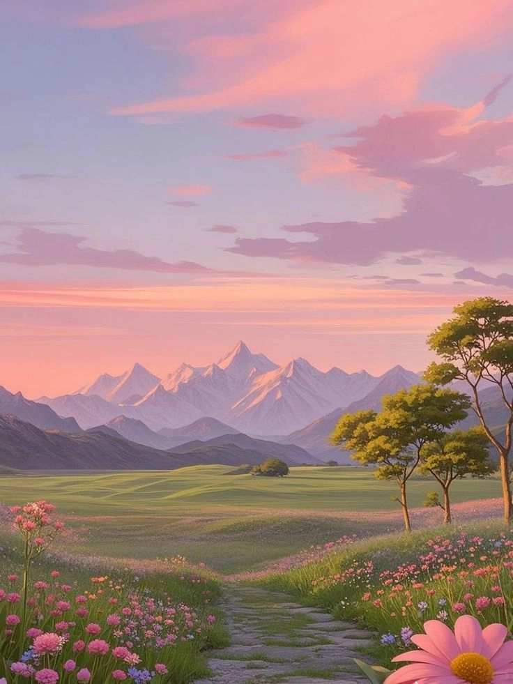 ảnh nền anime thiên nhiên tươi mới và rất bắt mắt